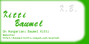 kitti baumel business card